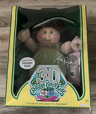 #ad Cabbage Patch Kids 30 Anniversary Limited Edition Vintage Kids Brown Hair NEW $99.95