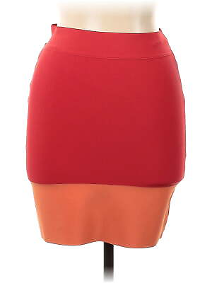 #ad BCBGMAXAZRIA Women Red Casual Skirt L $31.74