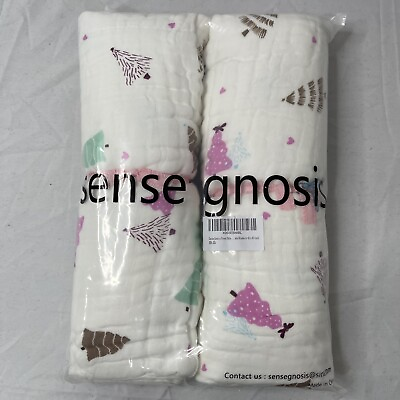 #ad sense gnosis Baby Bath Towel Soft Muslin Cotton Set of 2 Absorbent Quick Dry New $24.99