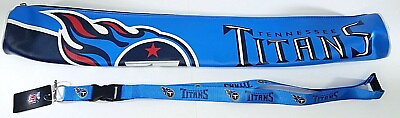 #ad Tennessee Titans Lanyard amp; Cooler Tube Keychain Breakaway Blue Strap Football $17.00