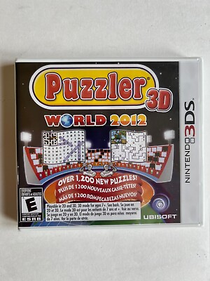 #ad Puzzler World 2012 3D Nintendo 3DS 2012 New Factory Sealed OOP Ubisoft Puzzle $15.99
