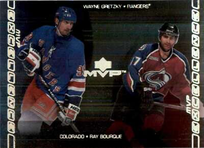 #ad 2000 01 Upper Deck MVP Excellence Wayne Gretzky Raymond Bourque #ME10 Tw204 $15.00