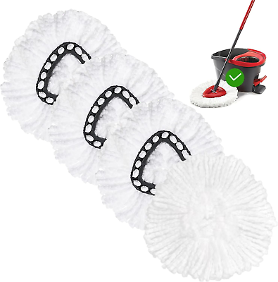 #ad 4 Pack Spin Mop Head Mop Refill Compatible with Ocedar Triangle Swivel Mops Micr $16.24