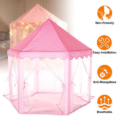 #ad Kids Play Tents Princess for Girls Princess Castle Children Playhouse Indoor Out $51.75