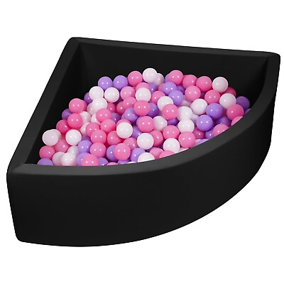 #ad Ball Pit Black Sector Foam Ball Pits for Toddlers Corner Ball Pit Pool Play... $92.18