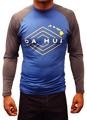 #ad Mens Da Hui Long Sleeve Rash Guard Water Surf Shirt UPF 50 $24.99