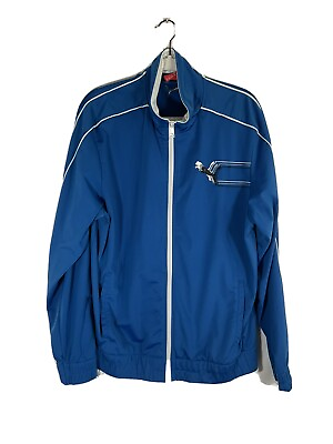 #ad Puma Sport Lifestyle Full Zip Blue Track Jacket Sz XL Walking Hiking Basketball $25.00