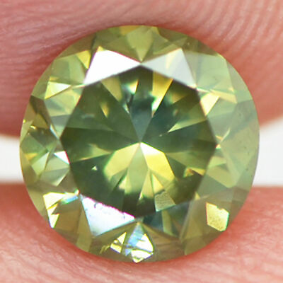 #ad Round Shape Diamond Fancy Green Color Loose 1.30 Carat VS1 Certified Enhanced $1175.00