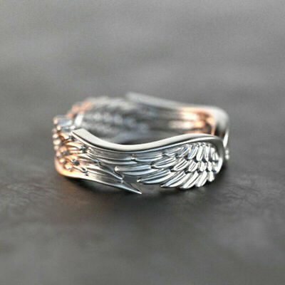 #ad Gorgeous Angel Wings Women Rings Silver Plated Jewelry Ring Sz 6 10 Lab Created $3.75