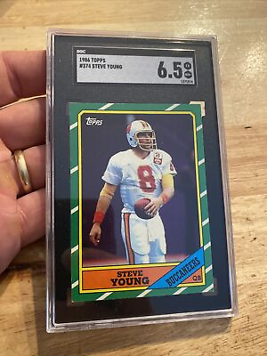 #ad Steve Young NFL Rookie SGC 6.5 Vintage Topps 1986 Collector Card Man Cave Bucs $123.00