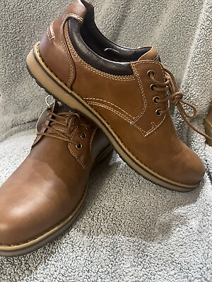 #ad Izod Memory foam Mens Brown Lace Up Shoes 9.5M NEW $22.00