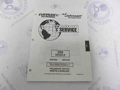 #ad 438182 OMC Evinrude Johnson 250 HP Outboard Parts Catalog 1996 $13.07