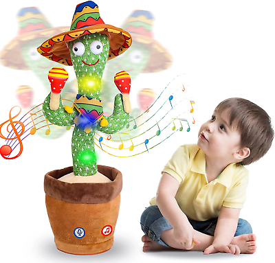 Kids Dancing Talking Cactus Toys for Baby Boys and Girls Singing Mimicking Reco $35.99