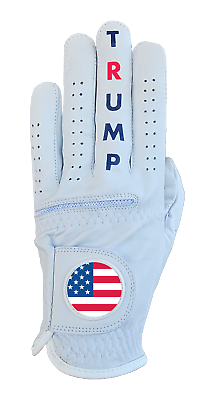 #ad Trump Golf Glove Men#x27;s 100% Cabretta Leather Funny Gag Gift PGA Style Tour MAGA $18.95
