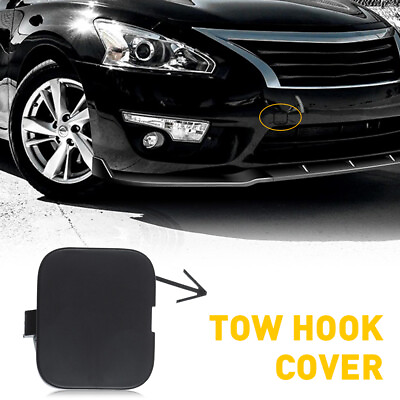 #ad Front Bumper Eye Tow Hook Access Cover Cap Fit 2013 2015 4DR Altima Nissan $8.59