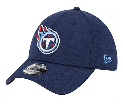 #ad New Era Men#x27;s Tennessee Titans logo navy 39thirty Stretch fit hat Médium Large. $22.00