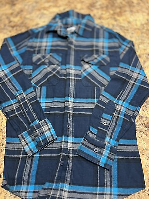 #ad Boy’s Hawk Flannel Shirt Size Medium 10 12 $6.50