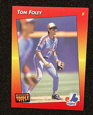#ad 1992 Triple Play Tom Foley Montreal Expos #2 Baseball Card $1.49