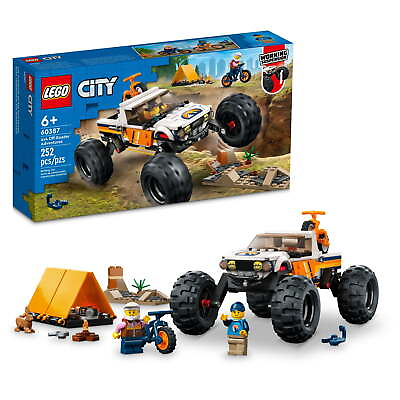 #ad LEGO City 4x4 Off Roader Adventures 60387 Building Toy Camping Set Including M $22.00