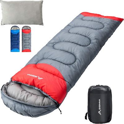 #ad Sleeping Bag with Pillow 4 Season Backpacking Sleeping Bag Lightweight Waterproo $57.99
