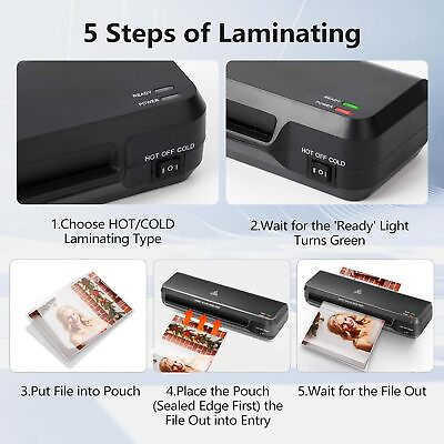 #ad Efficient Quiet A4 Thermal Laminator Machine for Office School Business Use USA $24.99
