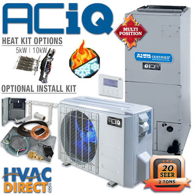 #ad ACiQ 2 Ton Ducted Inverter Heat Pump Split System Central Air Con Kit 20 SEER $2660.00