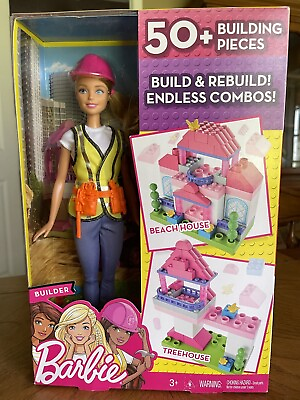 #ad #12215 NEW IN BOX Mattel Barbie Career Series Builder Barbie $97.00