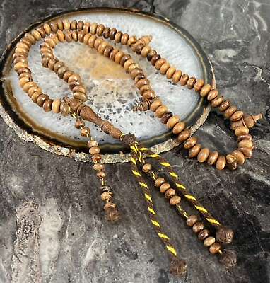 #ad REAL Oud Agarwood Tree Islamic Prayer 100 beads Tasbih Misbaha Tasbeeh 8mm $79.99