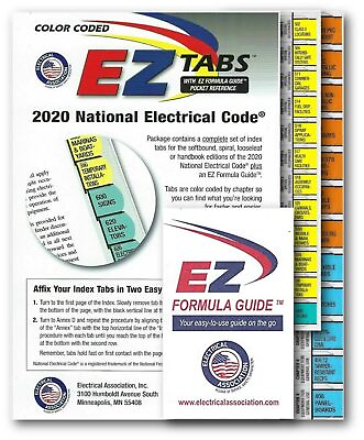 #ad 2020 EZ Tabs Color Coded with a Formula Guide Based on National Electrical Co... $41.16