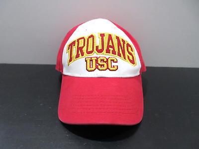 #ad USC Trojans Hat Cap Strap Back Red White College NCAA Football California Mens $18.88