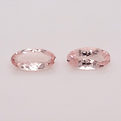 #ad NICE PAIR OVAL PINK MORGANITE 12x6 3.52 CTS $105.60
