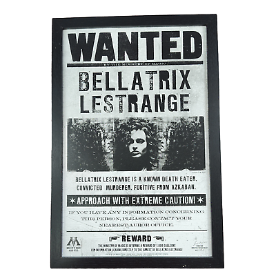 #ad Harry Potter WANTED BELLATRIX LESTRANGE Framed Poster Print 12x18 $25.00