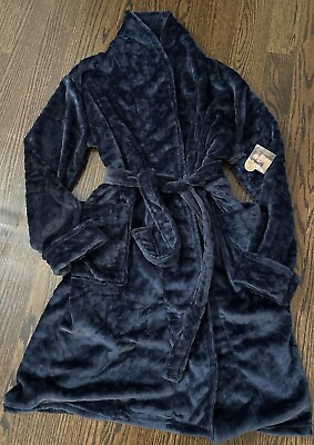 #ad Thalia Sodi Plush Soft Women’s Robe Pockets Navy Blue Night Sky NWT XL $19.99