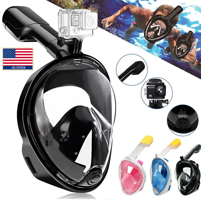 #ad US Snorkel Scuba Full Face Mask Swimming Underwater Diving Masks For Kids Adults $16.99