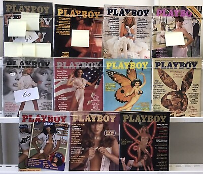 #ad PLAYBOY MAGAZINES 1976 COMPLETE YEAR 12 ISSUES WITH CENTERFOLDS $99.99