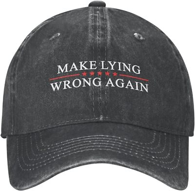 #ad Make Lying Wrong Again Hat for Men Dad Hats Funny Hats $10.00