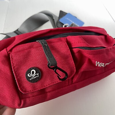 #ad Waterfly Fanny Pack Chest Bag Lightweight Adjustable Belt Zip Pockets Red NWT $14.97