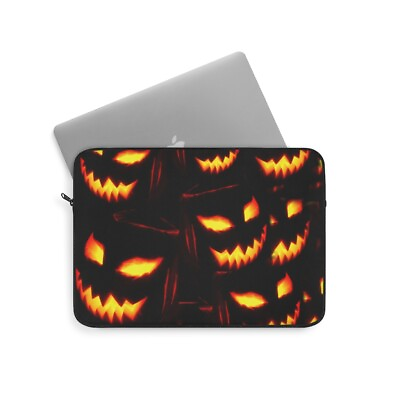 #ad Halloween Laptop Sleeve Spooky Jack O Lanterns Universal Polyester Laptop Sleeve $30.55