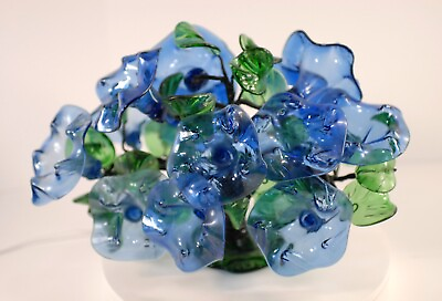 #ad The Lovely Boutique Blue Glass Flowers $45.00