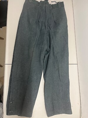 #ad Vintage Gray Wool German Military Pants 31quot; X 27quot; $18.00