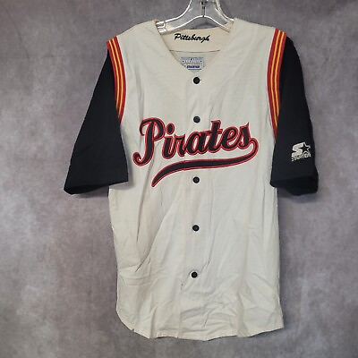 #ad Rare Vintage 90s Starter MLB Pittsburgh Pirates Throwback Jersey Mens L $39.99