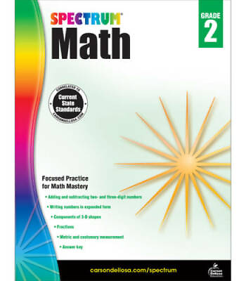 #ad Spectrum Math Workbook Grade 2 Paperback By Spectrum GOOD $4.08