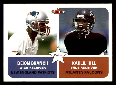 #ad 2002 Fleer Tradition #281 Kahlil Hill Deion Branch RC Falcons Patriots $2.68