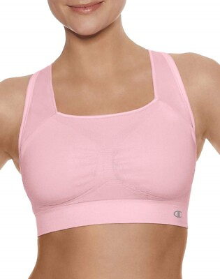#ad #ad 051X09 Champion 2676 Seamless Double Dry Max Support Sports Bra SM Pink NWOT $13.56