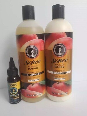 #ad Softee Set Brazilian Mango Detoxifying Shampoo amp; Conditioner Oil Hair Growth $29.99