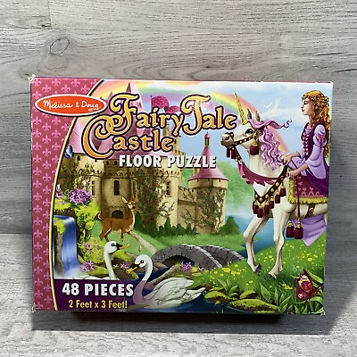 #ad Melissa amp; Doug Fairy Tale Castle Floor Jumbo Piece Jigsaw Puzzle 2#x27; x 3#x27; $9.99