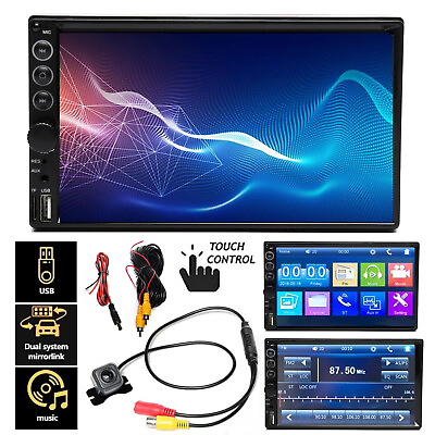 #ad MP5 Car Stereo Radio 2DIN 7quot; Mirrorlink For Android IOS GPS Player Rear Camera $64.72