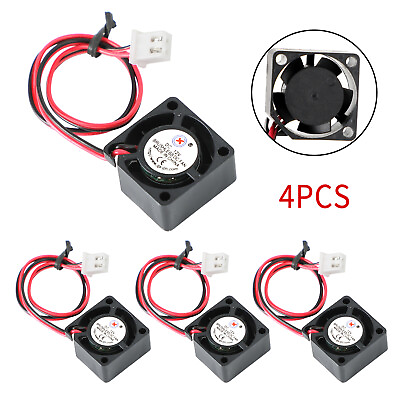#ad 4x Brushless DC Cooling Blower Fan 12V 0.05A 2010 20x20x10mm Sleeve 2 Pin Wire $18.89