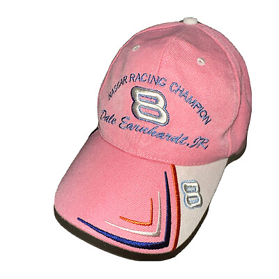 #ad Dale Earnhardt JR big #8 Pink Cap NASCAR Racing Champion Ball hat Strapback $11.90