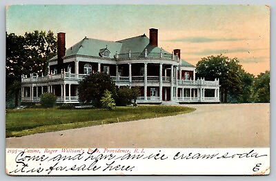 #ad Postcard Casino Roger Williams Park Providence Rhode Island RI Posted 1906 $6.45